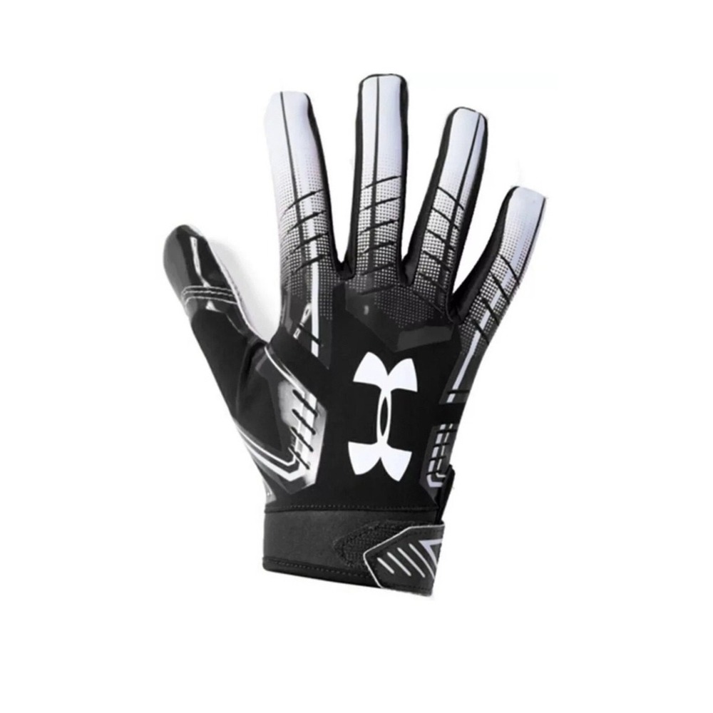 Under Armour G6 Football Gloves Black White Adult Small UA Grip Receiver DB